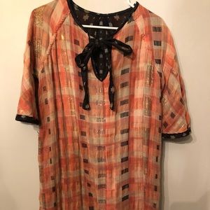 Ace & Jig Beatrice Dress in Anisette/Champagne